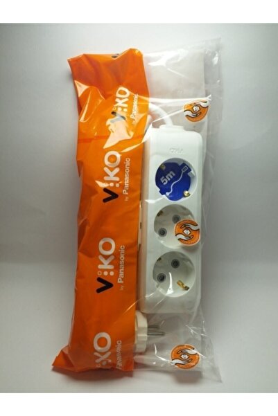 VİKO Üçlü Topraklı Grup Piriz 5 Mt