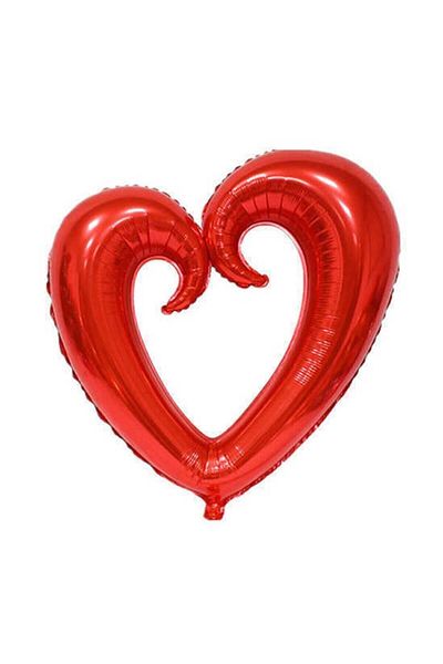 Happyland 14 February Hollow Heart Foil Red Color Balloon 22 Inch 1 Piece