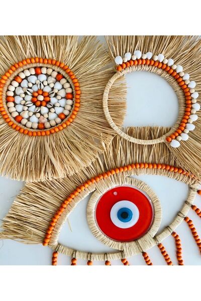 EMEK HOME EL YAPIMI DUVAR PANOSU RAFYA AYNA RAFYA DUVAR SÜSÜ NAZARLIK KAPI SÜSÜ BALKON MOBİLYASI