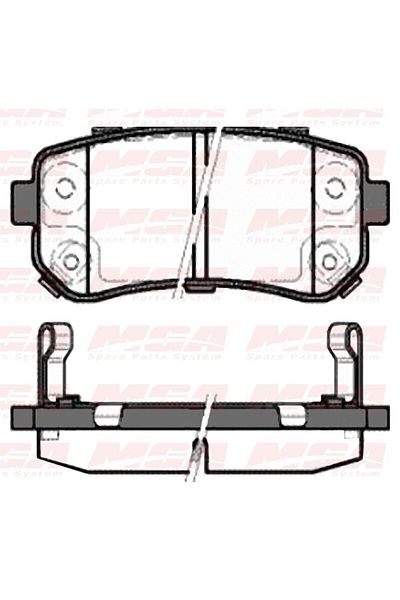 MGA Pads Brake Rear for Hyundai Accent Era and Kia Sportage
