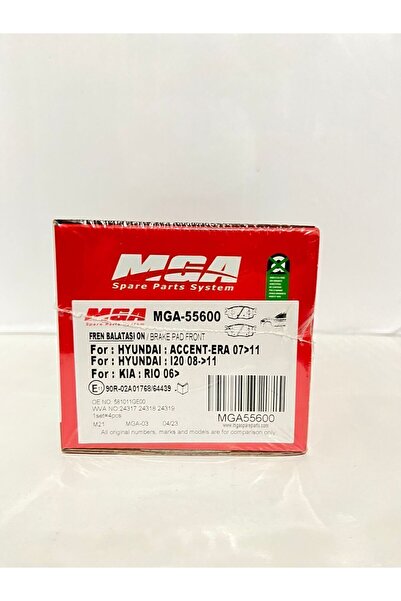 MGA Fren Balatası On HYUNDAİ ACCENT ERA RİO Ön Fren Balatası MGA55600 /581011...
