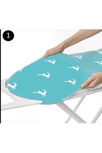 GERCELLA Turquoise Comfort Ironing Pad - 1 Piece Cover, Ironing Cover with Mesh Ironing Pad Gift