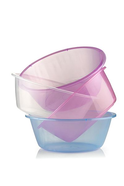 NESS AVM 3 Pieces Transparent First Quality Dough Basin Multi-Purpose Basin 5 Liters Without Lid