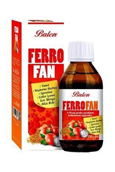 Balen Ferrofan 150 Ml - Syrup Containing Iron, Rosehip Ax, Spirulina and Zinc
