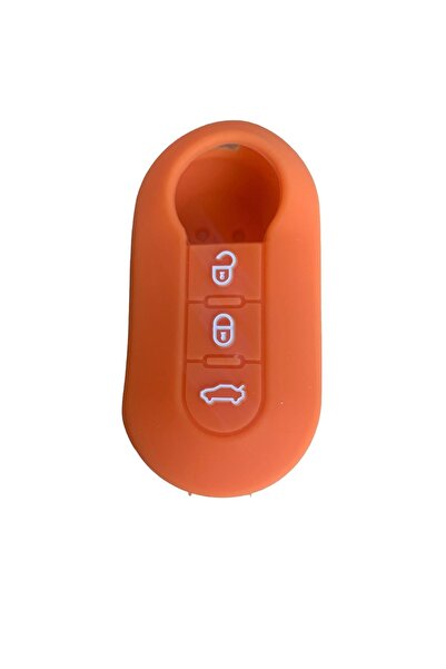 İKTUNING حافظة مفاتيح سيليكون فيات 500 دوبلو باندورا - برتقالي