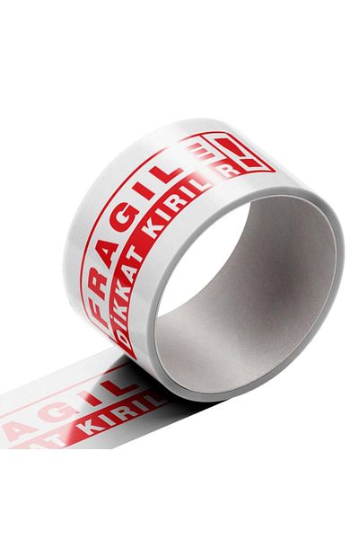 Packanya Attention Break - Fragile Printed Duct Tape 70 mm X 40 Mt - 6 Pieces