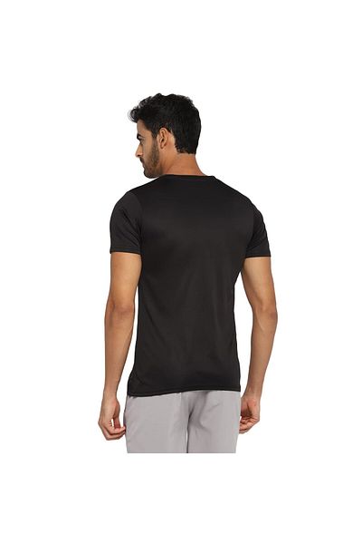 Nivia Nitro-8 T-shirt Black S – Lightweight, Sweat-wicking & Regular Fit Training Tee