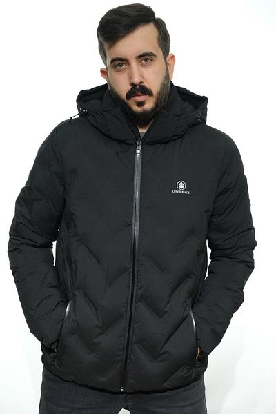 lumberjack Мъжко черно яке с качулка, яке Henry