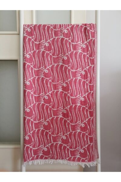 Melis Home Peshtemal, Prosop de baie, Prosop de plajă, Pește Dublu Strat Roșu