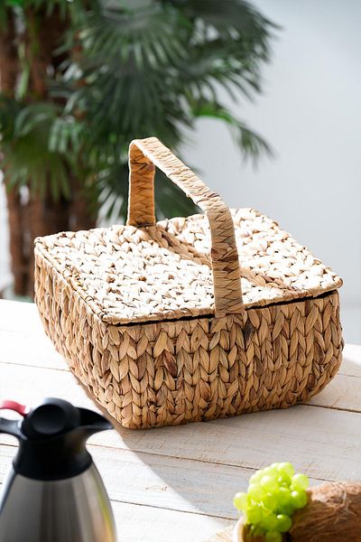 ACAR Wicker Picnic Basket - Wicker with Lid, 32 cm