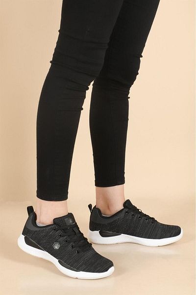 lumberjack WOLKY 3PR Women's Lightweight Memory Foam Sole Black Sneaker