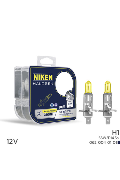 Niken 12V H1, H3, H4, H7, H11  55W SARI IŞIK  HALOJEN AMPUL PG319-2 2800K