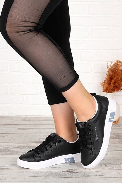 lumberjack Tına 2pr Orthopedic Black/white Flat Sole Women's Casual Sneaker