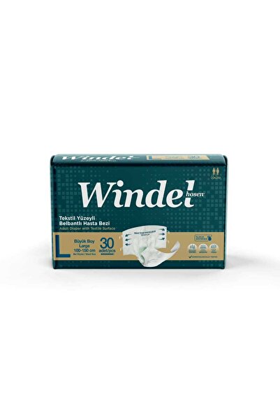 WİNDELHOSEN Windel Textile - حفاضات للمريض ذات سطح مربوط، مقاس كبير