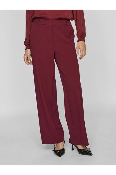 VILA Hose mit weitem Bein High Waist