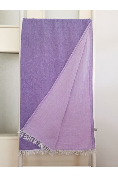 Melis Home 95x175 Cm Double Layer Plain Purple Peshtemal - Bath and Beach Towel