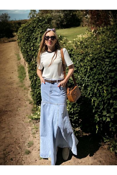 Glamorous For All Fusta albastră denim fragmentată Ice Blue