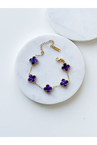 CHARMLUCKY Steel Clover Bracelet