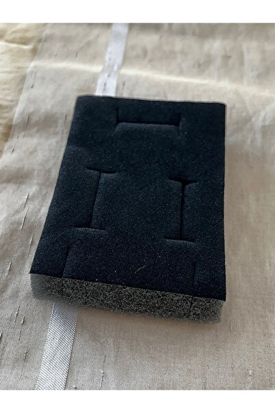 Örün Matbaa Sünger Takı Kutusu Süngeri Kaliteli 24 Adet 6x8x1,5cm Siyah Flok Kaplı