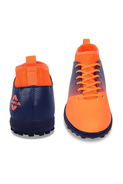 Nivia Ashtang Football Studs (F.Orange, UK7/US8/EU41) | Synthetic Leather | Moulded Insole