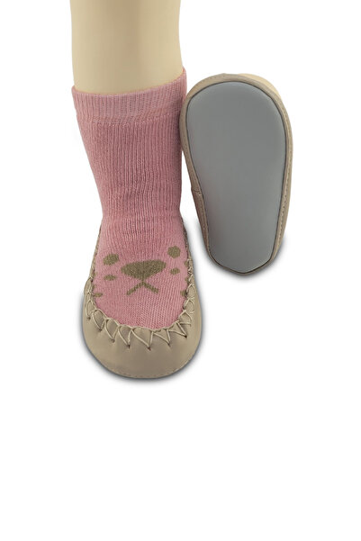 Funny Baby Органични чорапи с хлъзгаща подметка - шарени удобни чехли