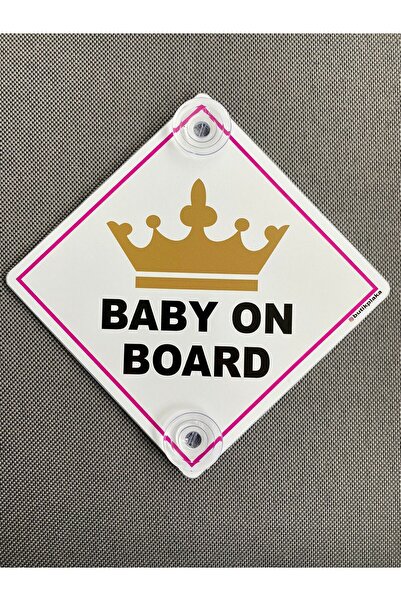 BUTİKPLAKA COPY - Attention: There is a Baby in the Car/Plexiglass Warning Si...