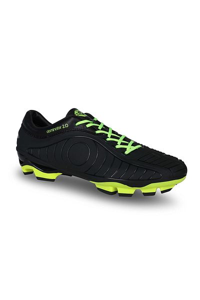 Nivia Dominator 2.0 Football Shoes (Black, 9 UK/ 10 US / 43EU) | PVC Synthetic Leather Upper