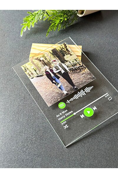 BLUE HOME'S Kişiye Özel Spotify Barkodlu Şeffaf Plak - Sevgiliye Hediye Arkadaşa Hediye Doğum Günü Hediyesi