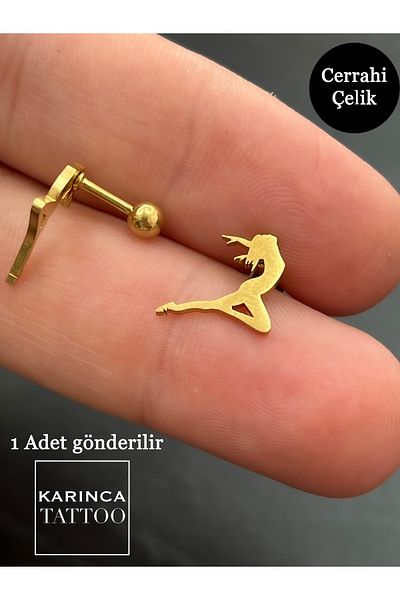 Karınca Piercing Dancer Gold Color Ear Piercing