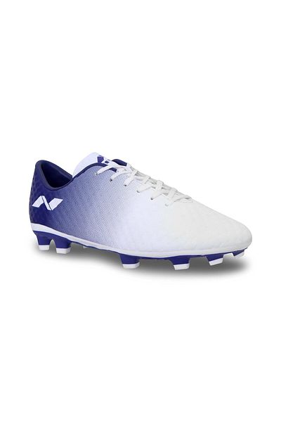 Nivia OSLAR 2.0 Football Shoes (White/Purple, 9 UK/ 10 US / 43 EU) | Brethble Mesh Upper