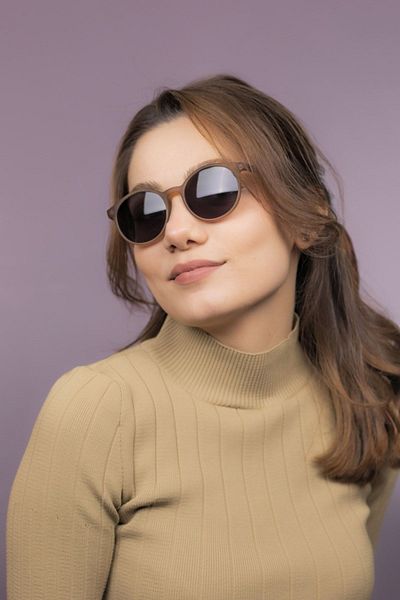 LUNOX Niobe Cream Unisex Sunglasses