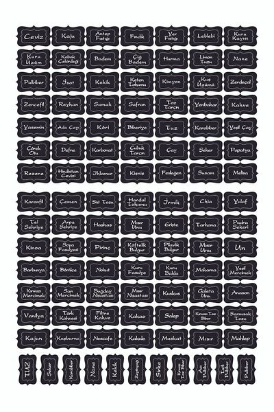 Örün Matbaa Spice - Pulses Jar Sticker - Pvc Sticker / Sticker