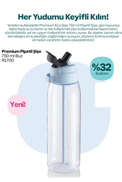 Tupperware PREMIUM EKO ŞİŞE PİPETLİ