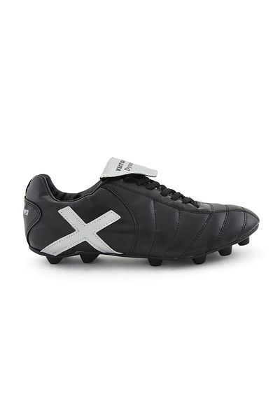Vector X Dynamic Football Shoes (Black/Silver, 11 UK/ 12 US / 45 EU) | Synthetic Leather