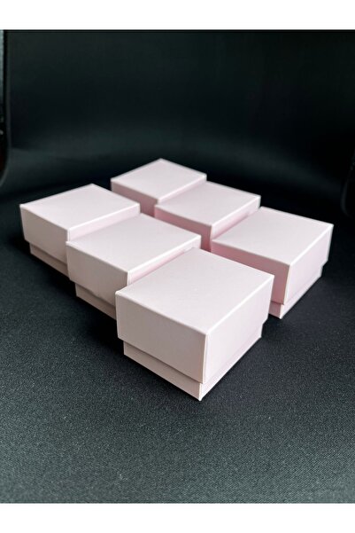 Bijuteri Kutucunuz Pembe Süngerli Yüzük Kutusu 5,5x4,5x3,5cm - 15 Adet Kullan...
