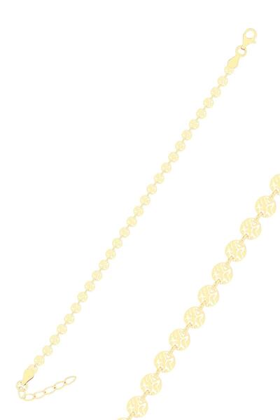 Söğütlü Silver Gümüş altın yaldızlı dövme modeli pullu bileklik SGTL10514GOLD