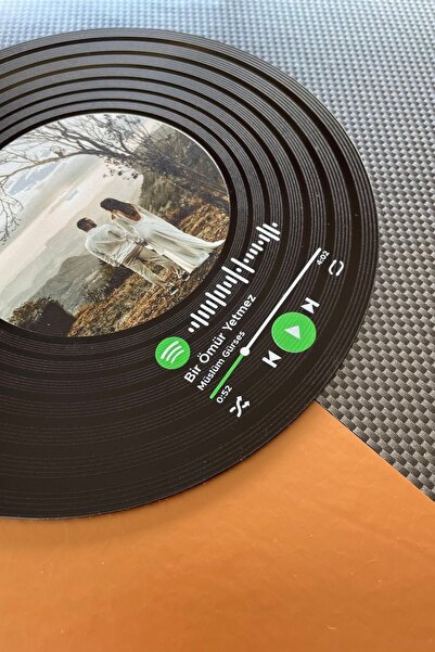 BLUE HOME'S Kişiye Özel Spotify Barkodlu Siyah Plak - Sevgiliye Hediye Arkadaşa Hediye Doğum Günü Hediyesi