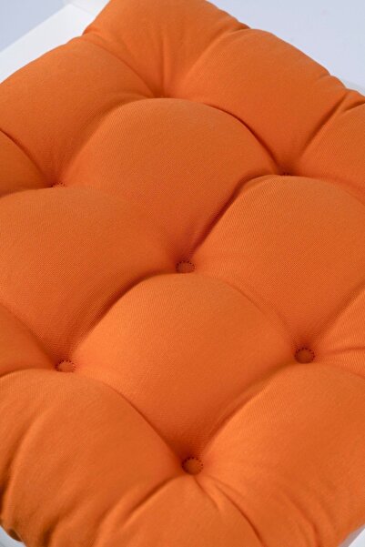 ALTINPAMUK Daisy Fluffy - Orange 9 Stitched Lace up Chair Cushion