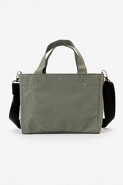Goo Leather Goods Τσάντα ώμου και χεριού καθημερινής χρήσης με λουράκι καμβά - Σκληρό ύφασμα