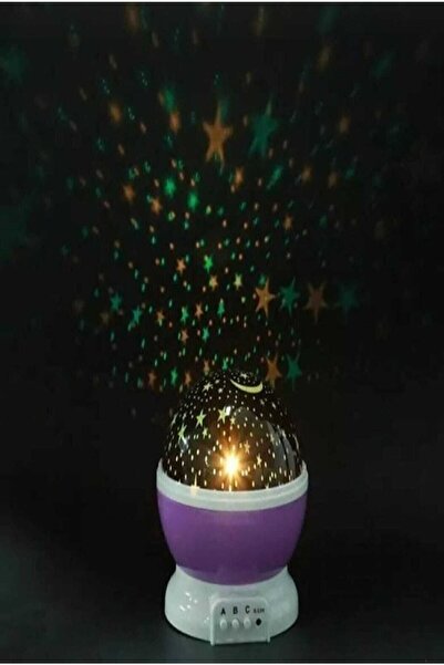 Genel Markalar Renkli Yıldızlı Gökyüzü Projeksiyon Gece Lambası, Pembe, Huzur ve Renkli Atmosfer
