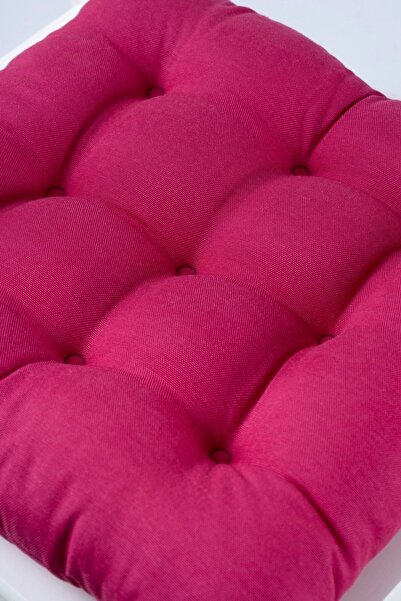 ALTINPAMUK Fuchsia Daisy Fluffy Chair - Special 9 Stitched Lace up Cushion