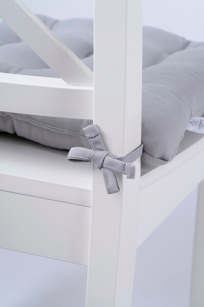 ALTINPAMUK Daisy Pofidik Gray 9 Stitched Cushion Chair - Lace-Up