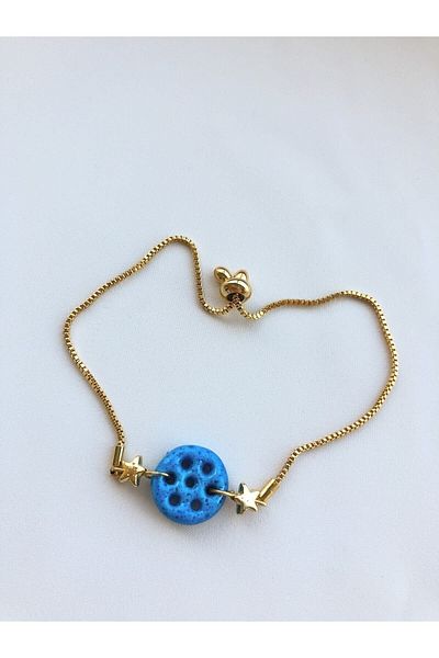 tones official Natural Stone Syriac Evil Eye Bead Bracelet