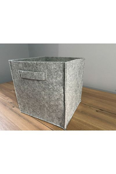 Home 2 Pieces - Multi-Purpose Light Gray Felt Box Organizer Cabinet Organizer 25*25