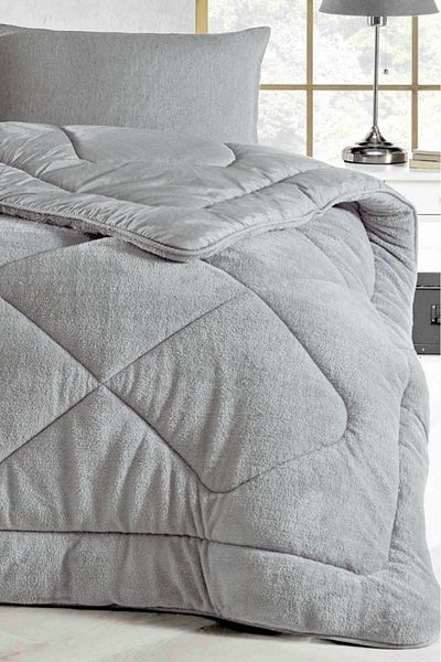 ELY PARKER King Size Quilt, Colorful, Wellsoft, Plush Soft, Double Sided, 215x235 (220x240) Gray