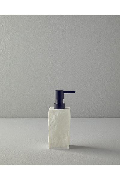 English Home Λευκό Μαρμάρινο Σετ Μπάνιου 3 τεμαχίων Polyresin