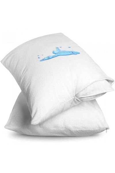 ELY PARKER Pachet de 2 saltele pentru pernă, rezistentă la lichid, 100% bumbac, 50 x 70, protectie de pernă