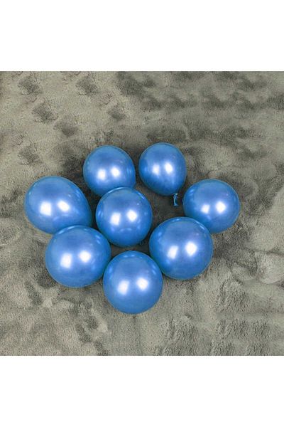 Kalisan Blue Chrome Balloon 20 Pieces Small Size 5 Inch