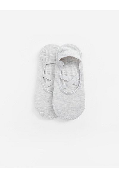 LC Waikiki Lcw Dream Gray Melange Women's Yoga and Pilates Socks - Pack of 2