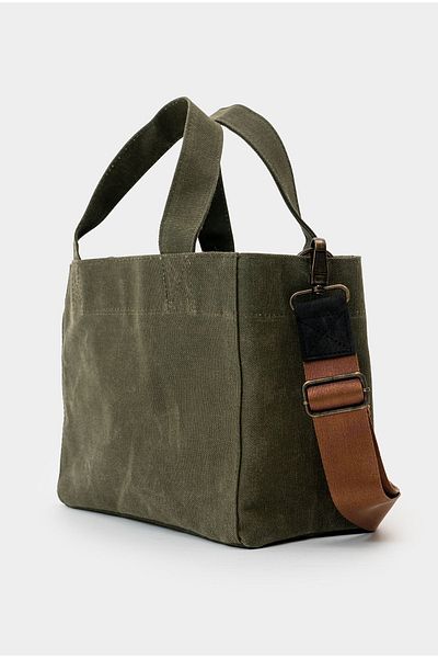 Goo Leather Goods Canvas Strap Daily Use Shoulder and Hand Bag Tote Bag - Hard Fabric
